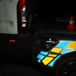 nabourané policejní auto při couvání foto PČR